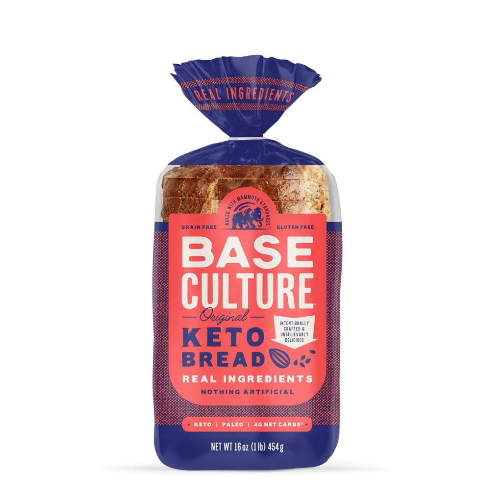 Base Culture Keto Bread, grain-free and gluten-free, low-carb bread for keto dieters.