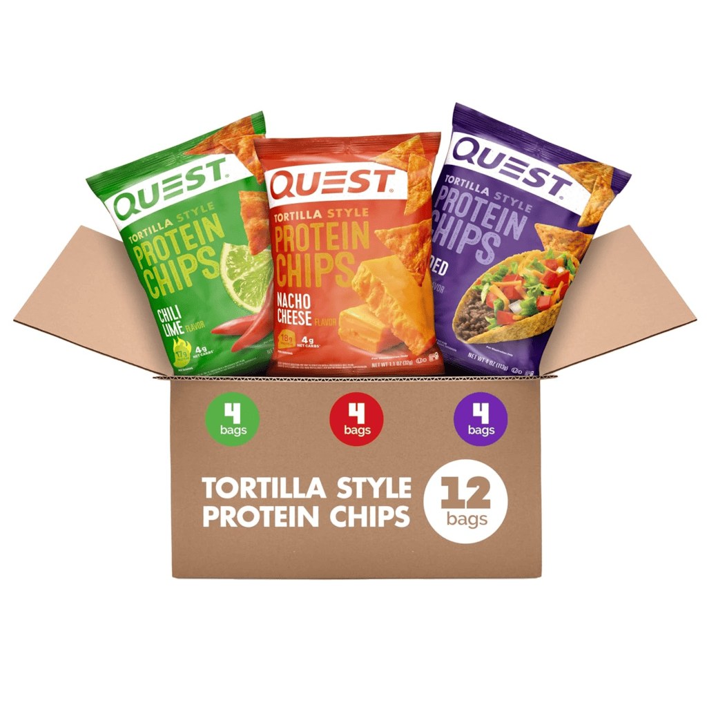 Quest Tortilla Style Protein Chips 12-pack box
