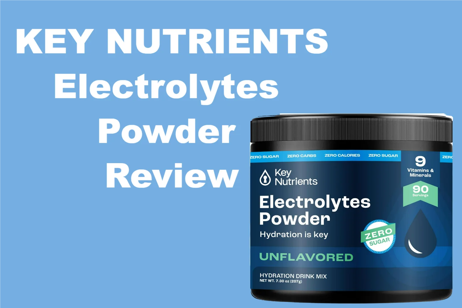 Key Nutrients Electrolytes Powder: Hydration drink mix, 90 servings, zero sugar.