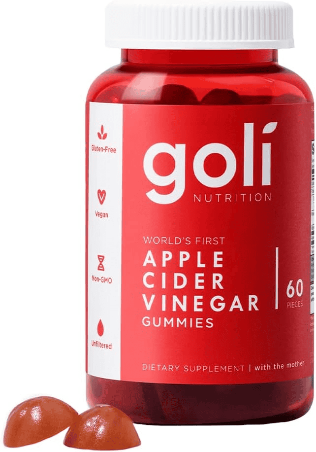 Goli Nutrition Apple Cider Vinegar Gummies, 60 pieces. Best ACV gummies for weight loss.