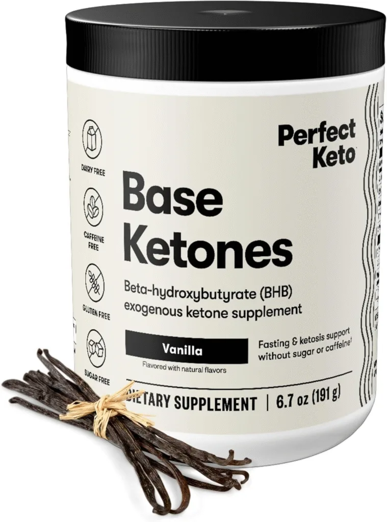 Vanilla Perfect Keto Base Ketones supplement container