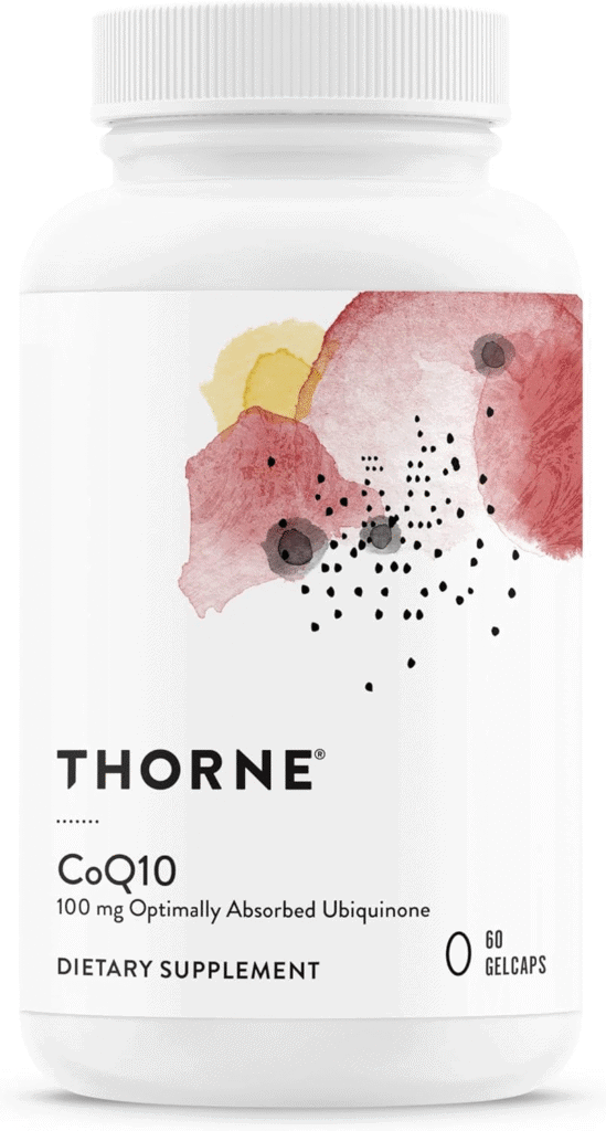 Thorne CoQ10 100mg dietary supplement bottle
